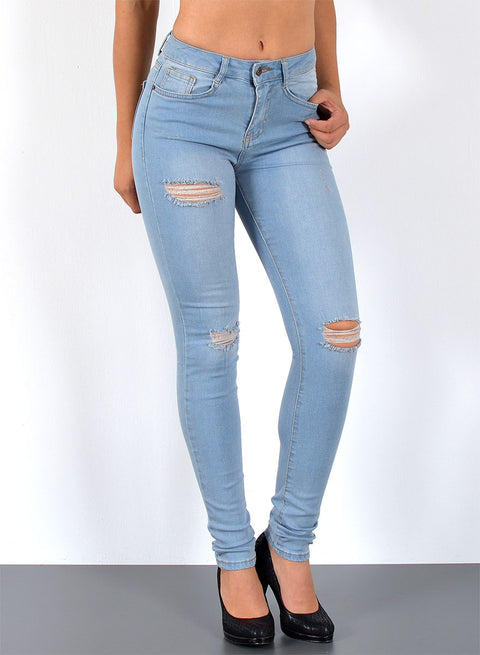 Hoch Bund Skinny Fit Jeans Damen Hose