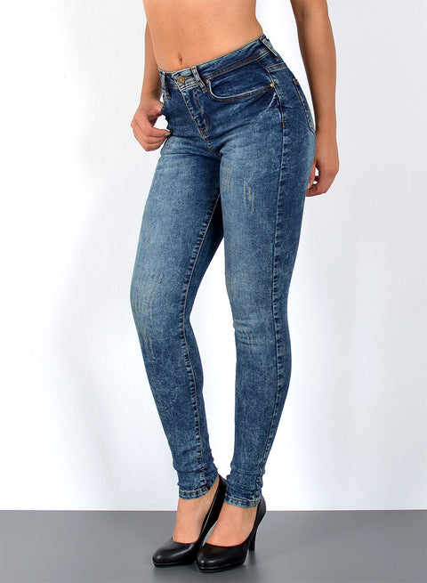 Hoch Bund Jeans Skinny Damen Hose