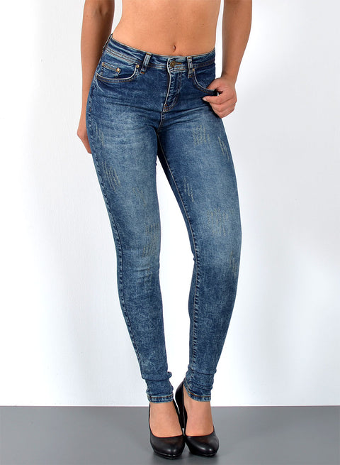 Hoch Bund Jeans Skinny Damen Hose