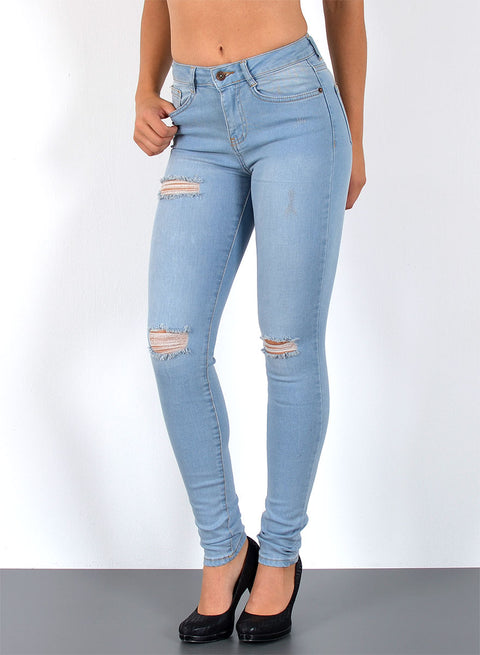 Hoch Bund Skinny Fit Jeans Damen Hose