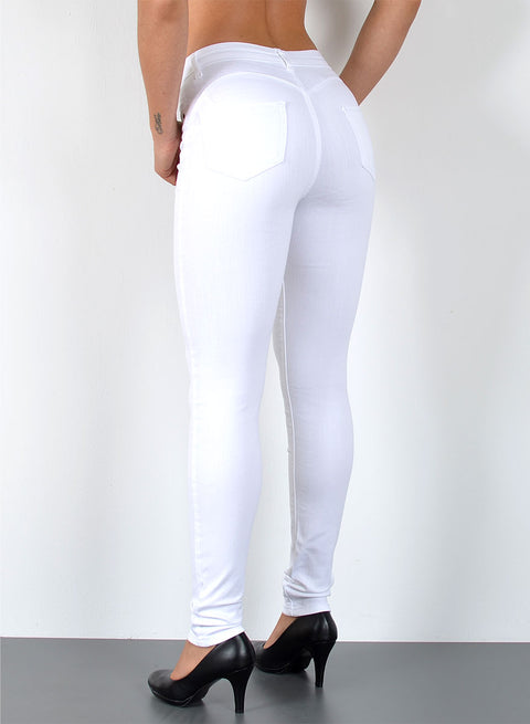 Hoch Bund Jeans Skinny Hose Damen