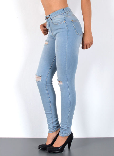 Hoch Bund Skinny Fit Jeans Damen Hose