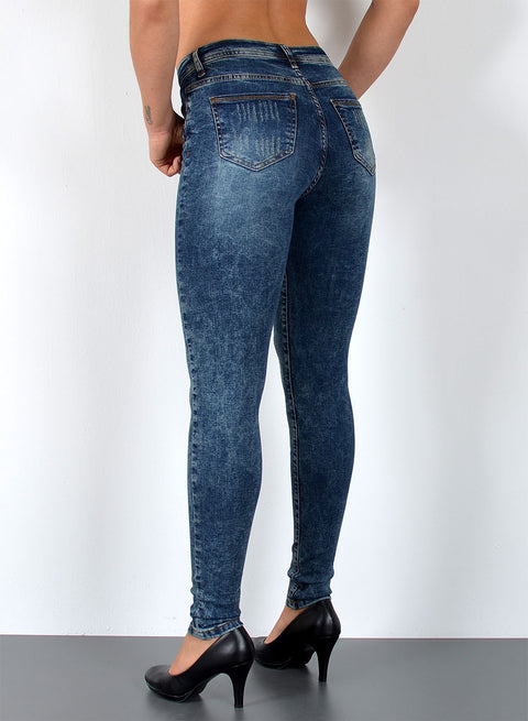 Hoch Bund Jeans Skinny Damen Hose