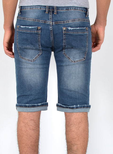 Herren Kurze Jeanshose Regular Fit Shorts Hose