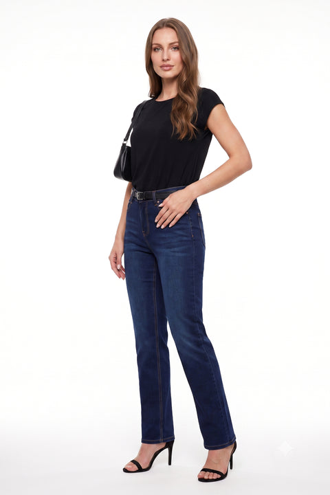Stretch Jeans Damen Straight Leg