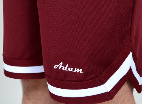 Herren Mesh Shorts Bordeaux