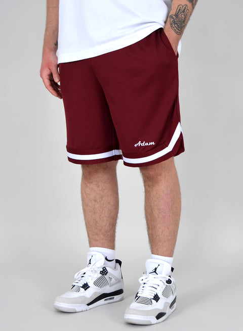 Herren Mesh Shorts Bordeaux