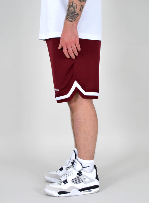 Herren Mesh Shorts Bordeaux