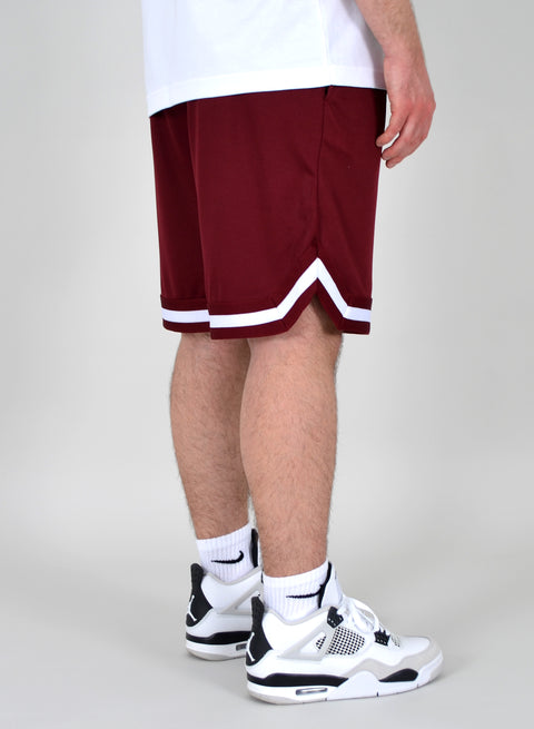 Herren Mesh Shorts Bordeaux