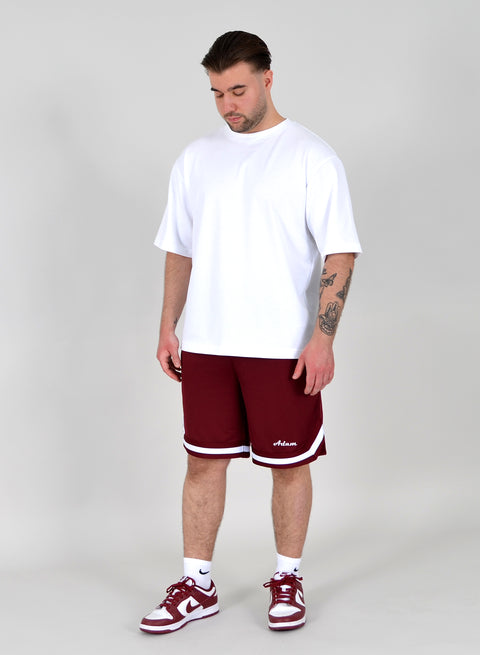 Herren Mesh Shorts Bordeaux