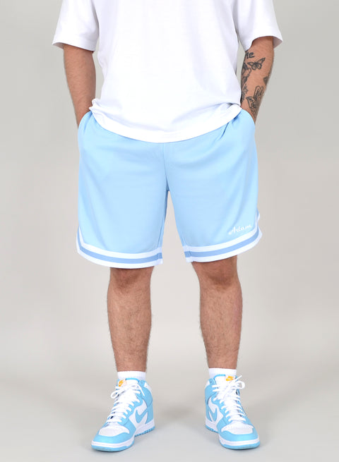 Herren Mesh Shorts Baby Blau