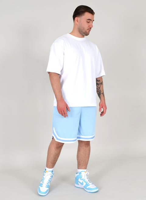 Herren Mesh Shorts Baby Blau