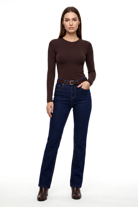 Stretch Jeans Damen Straight Leg