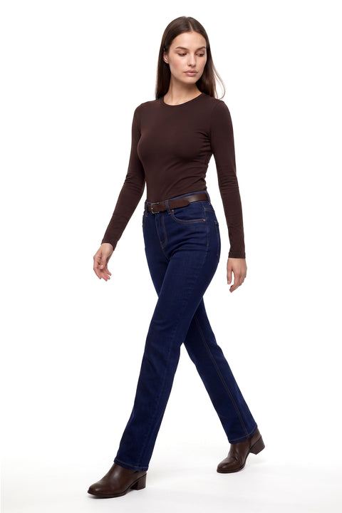 Stretch Jeans Damen Straight Leg
