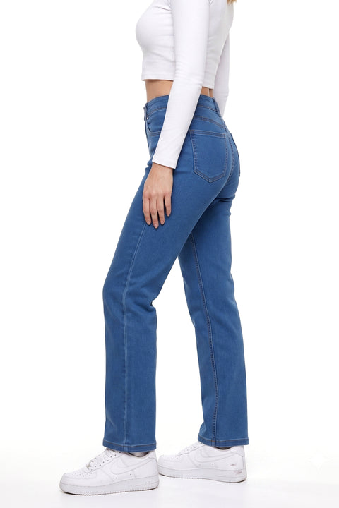 Stretch Jeans Damen Straight Leg