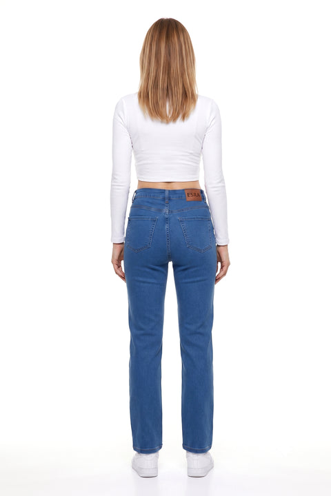 Stretch Jeans Damen Straight Leg