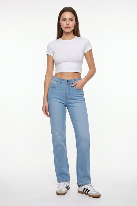Stretch Jeans Damen Straight Leg