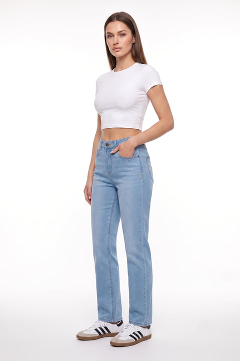 Stretch Jeans Damen Straight Leg