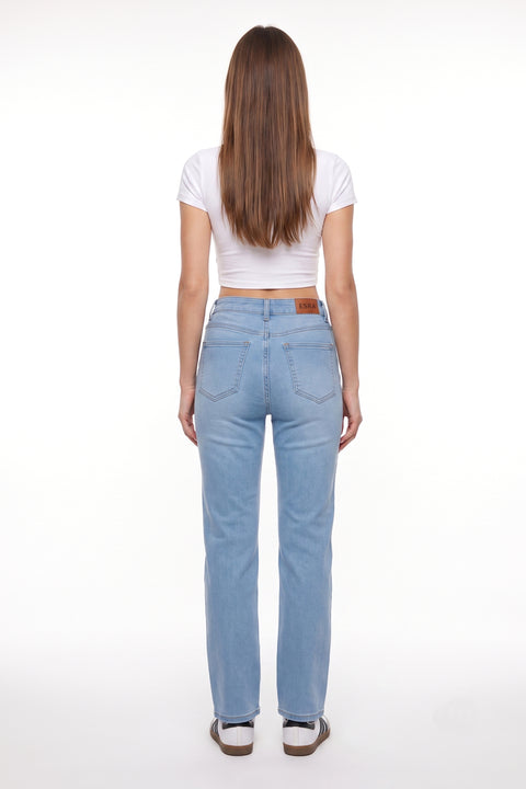 Stretch Jeans Damen Straight Leg