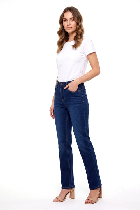 Stretch Jeans Damen Straight Leg