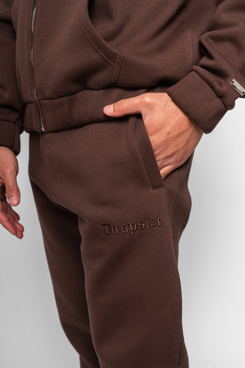 Dropsize Herren Sweatpants in Braun