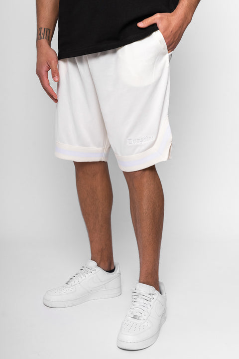 Dropsize Cremeweiße Herren Basketball-Shorts