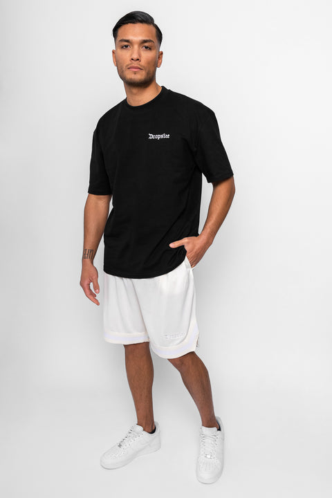 Dropsize Cremeweiße Herren Basketball-Shorts