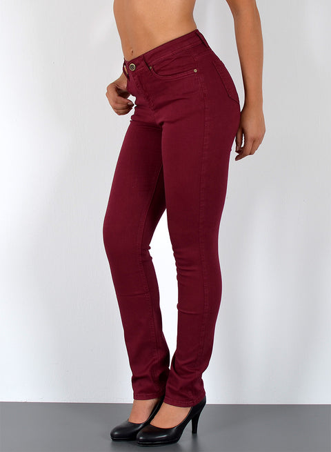 High Rise Straight Fit Jeans Hose