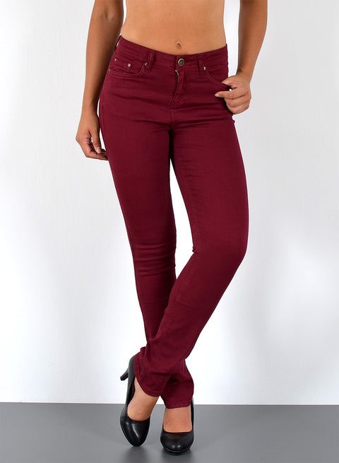 High Rise Straight Fit Jeans Hose