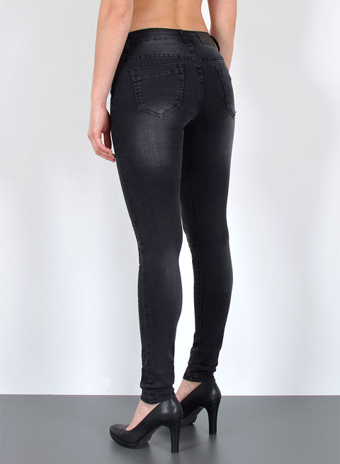 Schwarze High Waist Skinny Fit Jeans