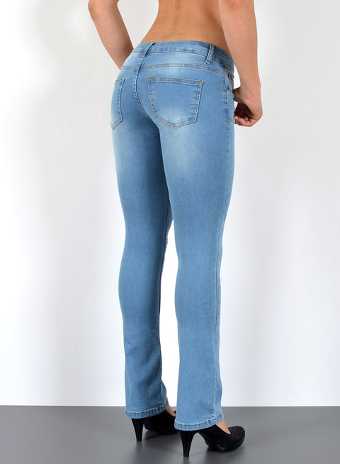 Damen Bootcut Jeans mit Rissen