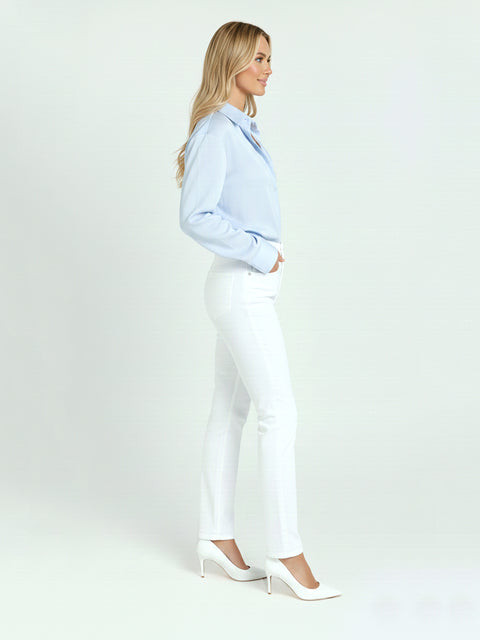 Weisse Damen Jeans High Waist mit Stretch bis Übergrösse