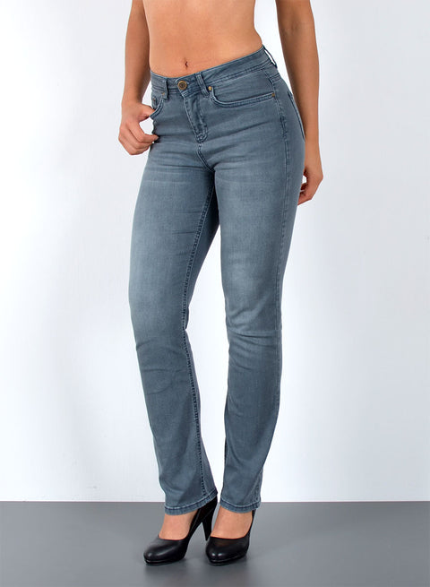 Damen Jeans High Rise Straight Fit mit Stretch