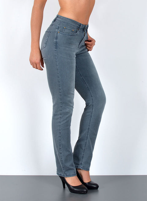 Damen Jeans High Rise Straight Fit mit Stretch