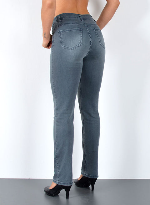 Damen Jeans High Rise Straight Fit mit Stretch