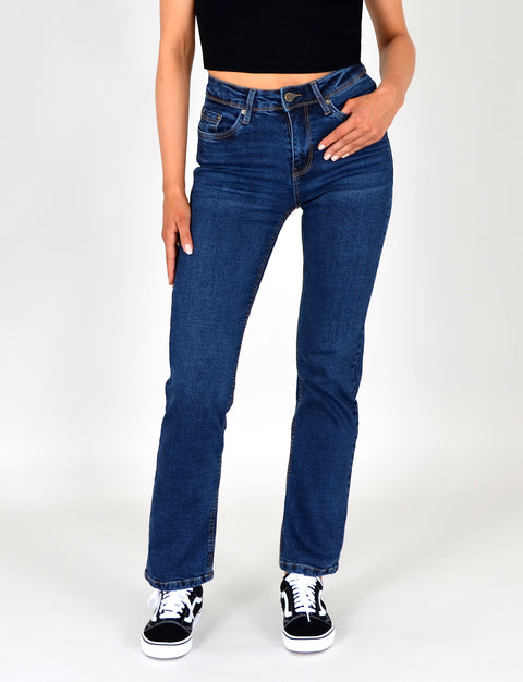 High Waist Straight Leg Jeans mit geradem Schnitt