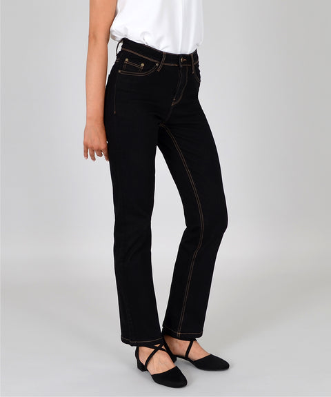 High Waist Straight Fit Jeans Hose Geradeschnitt