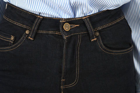 High Waist Straight Fit Jeans Hose Geradeschnitt