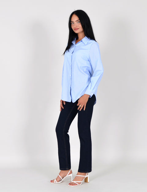 High Waist Straight Fit Jeans Hose Geradeschnitt