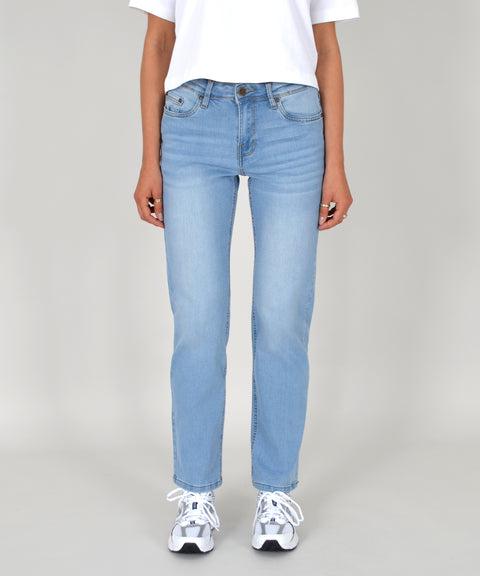 High Waist Straight Fit Jeans Hose Geradeschnitt
