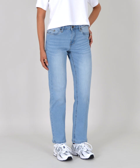 High Waist Straight Fit Jeans Hose Geradeschnitt