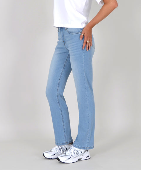 High Waist Straight Fit Jeans Hose Geradeschnitt