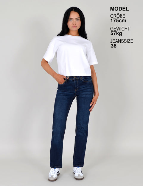 High Waist Straight Leg Jeans mit geradem Schnitt