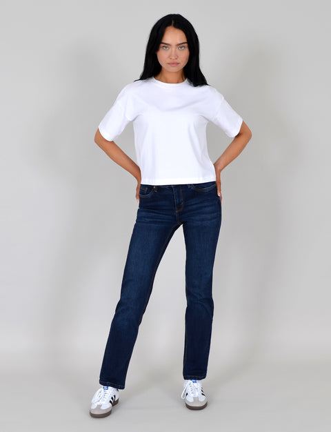 High Waist Straight Leg Jeans mit geradem Schnitt