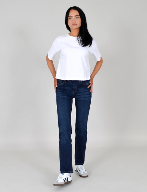 High Waist Straight Leg Jeans mit geradem Schnitt