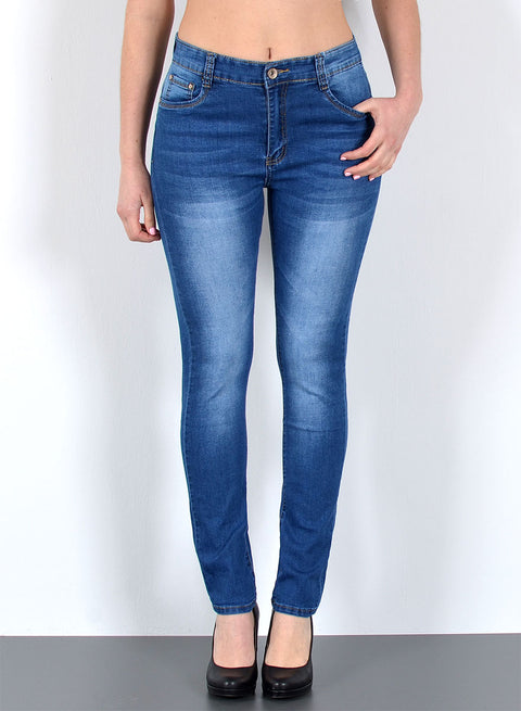 High Waist Jeans Hosen Skinny Damen bis Übergröße