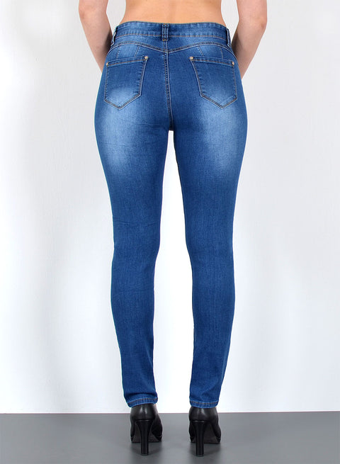 High Waist Jeans Hosen Skinny Damen bis Übergröße