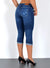 Damen Jeans 3/4 kurze Hose mit Risse