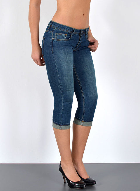 Damen Capri Jeans Low Waist