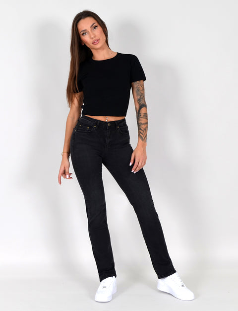 High Waist Jeans Straight Leg